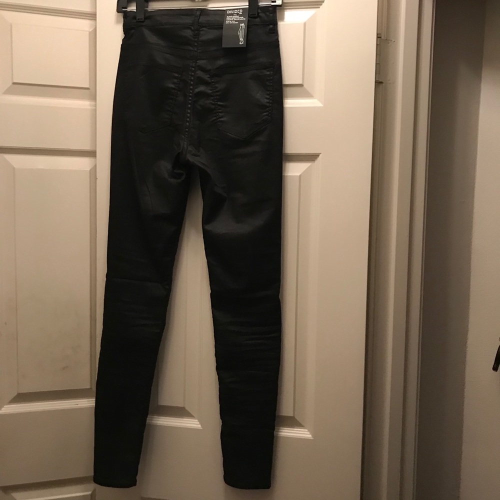 H&M Black Coated Pants